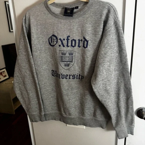 Oxford University Gray Crewneck Sweatshirt - Picture 3 of 5